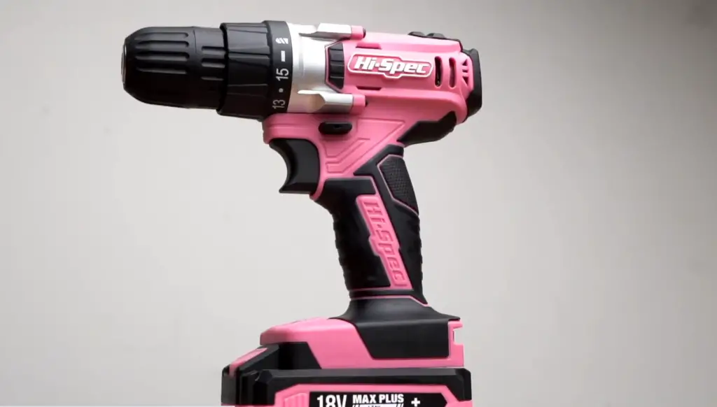 Hi-Spec Pink Cordless Power Drill Driver